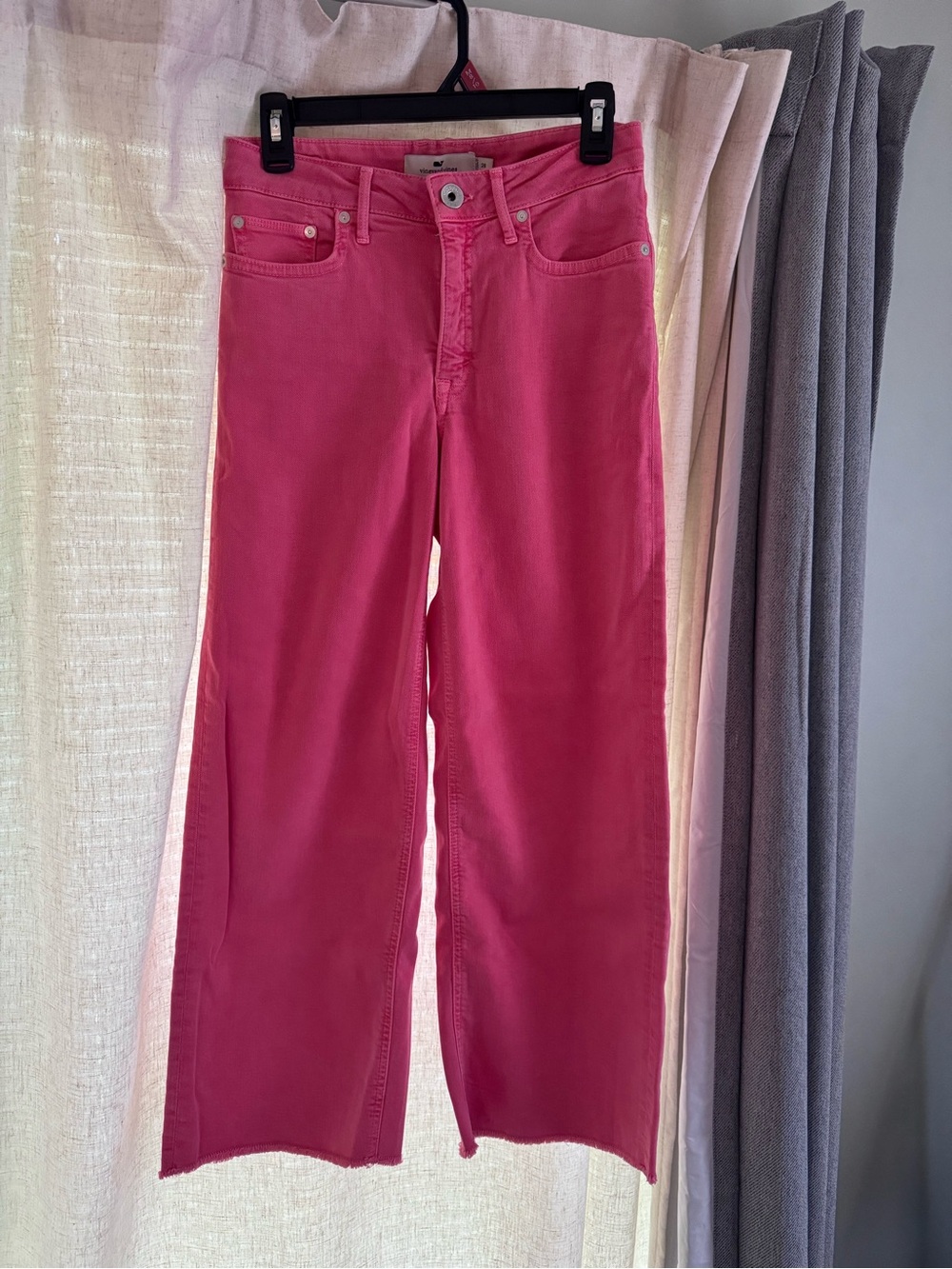 Vineyard Vines Muted Salmon Wide-Leg Jeans